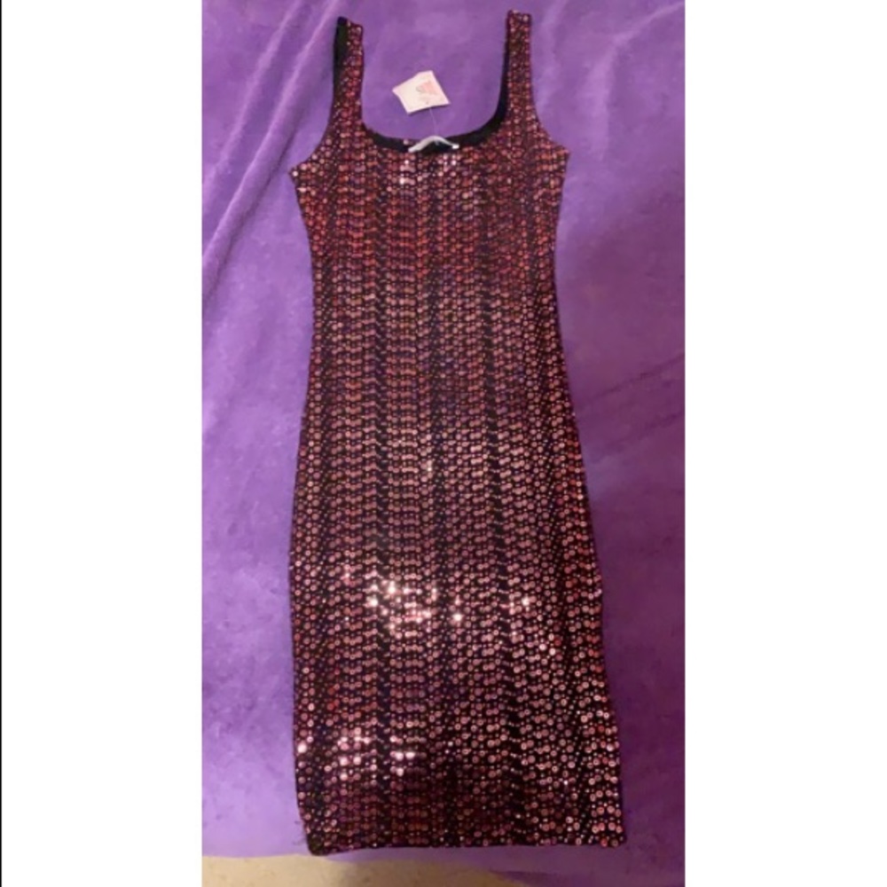 Sequin pink dress